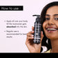 A step-by-step guide on how to use Lashika Neroli Body Moisturiser. The image shows a person applying the moisturiser on their body. The text below the image provides instructions:

Apply all over your body till the moisturiser gets absorbed into the skin.
Regular use is recommended for best results.